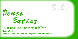 denes batisz business card